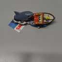 Penn-Plax Jaws Officially Licensed Aquarium Decoration Boat Attack Safe for Freshwater and Saltwater Fish Tanks Small