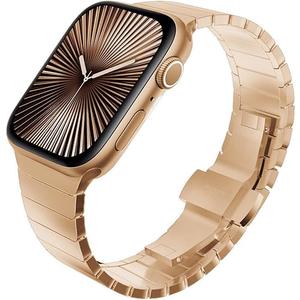 [RECOMMENDED by NYT Wirecutter] Stainless Steel Band Compatible for Apple Watch Band Ultra 3/2/1 49mm Series 11/10 46mm/42mm Series 9/8/7 45mm/41mm Series SE/6/5/4 44mm/40mm Series 3/2/1 42mm/38mm Color: Original Gold