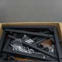 Tv Tray Table Set of 2, 8-Level Adjustable Height Couch Side Table90 Tilt Angle Adjustments C-Shaped End Table, with Phone & Tablet Slot Sofa Computer Desk for Couch, Sofa, Bed, Chair, Living Room (Brown)