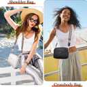 Small Crossbody Bags for Women, Vegan Leather Purse with Wide Adjustable Strap | Lightweight Shoulder Purse (Blue)