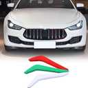 LLKUANG Front Grill Cover Trims Compatible with Maserati Ghibli Quattroporte 2022 2023 2024+,3 Color Car Front Grill Decoration Strips Exterior Accessories