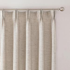 Dark Taupe Thick Linen Semi Sheer Curtains 90 Inches Long, Privacy Sliding Glass Door Curtains & Drapes, Modern Vintage Window Treatments Pinch Pleat Ceiling Curtain with Hooks (50"W x 90"L (Pack of 2))