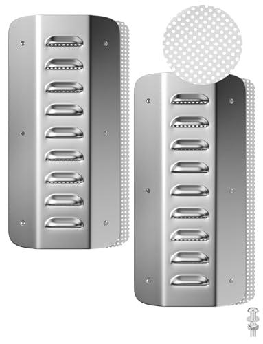 Zepoty 2-Pack Stainless Steel Shipping Container Air Vents – Rust-Free Heavy-Duty Ventilation for 20FT/40FT Containers, Prevents Condensation & Small Animal Entry, Easy DIY Installation