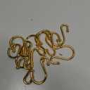 Shower Curtain Hooks, Metal Shower Hooks for Shower Curtain Rod, Rust Proof Metal Shower Curtain Rings, S Hook Set of 12, Golden.