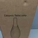 Hamucd Modern Ceramic Decorative Table Lamp for Bedroom Living Room - Longa
