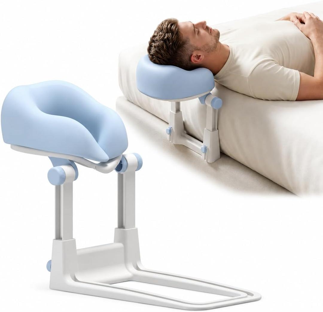 Massage Headrest for Bed, 130° Adjustable Face Down Pillow for Sleeping & Mattress Attachment, Ergonomic Prone Position Cushion for Home SPA Relaxation, Supports up to 220 lbs