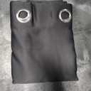 NICETOWN Pitch Black Solid Thermal Insulated Grommet Blackout Curtains/Drapes for Bedroom Window (2 Panels, 42 inches Wide by 63 inches Long, Black)