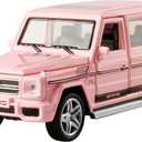 Alloy Collectible Pink G65 AMG Toy Vehicle Pull Back Die-Cast Car Model with Lights and Sound