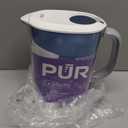 PUR 7-Cup Water Filter Pitcher, Cleaner, Great-Tasting Water, Dishwasher Safe, Powerful, Faster Filtration, LockFit Cap Design - White