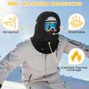Winter Balaclava Ski Mask: Windproof Fleece Warm Face Cover Hood for Men Women Snowboarding Skiing Hiking Cycling