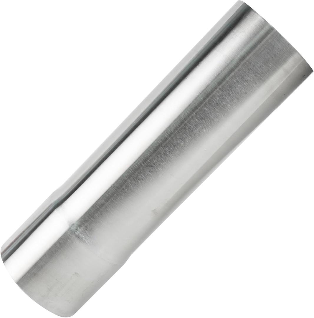 2.5 Exhaust Pipe, Flared End T304 Stainless Steel Straight Tubing, Polished Universal Connector Adapter 2.5 Inch ID to OD 2 1/2" ss Ailpipe 6" Length,Car Motorbike Truck Exhaust System