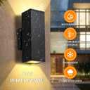 DAKAFUL Dusk to Dawn Outdoor Lighting Sensor Porch Lights 4 Packs, 12W 2700K Integrated LED Up Down Lights Outdoor, IP65 Waterproof Aluminum Wall Sconce Exterior Wall Light for Porch Patio etc.