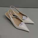 JENN ARDOR Slingback Heels for Women Low Heels Dress Shoes Kitten Pumps Dressy Heeled Sandals Wide Width Fashion Casual Shoes, 9.5