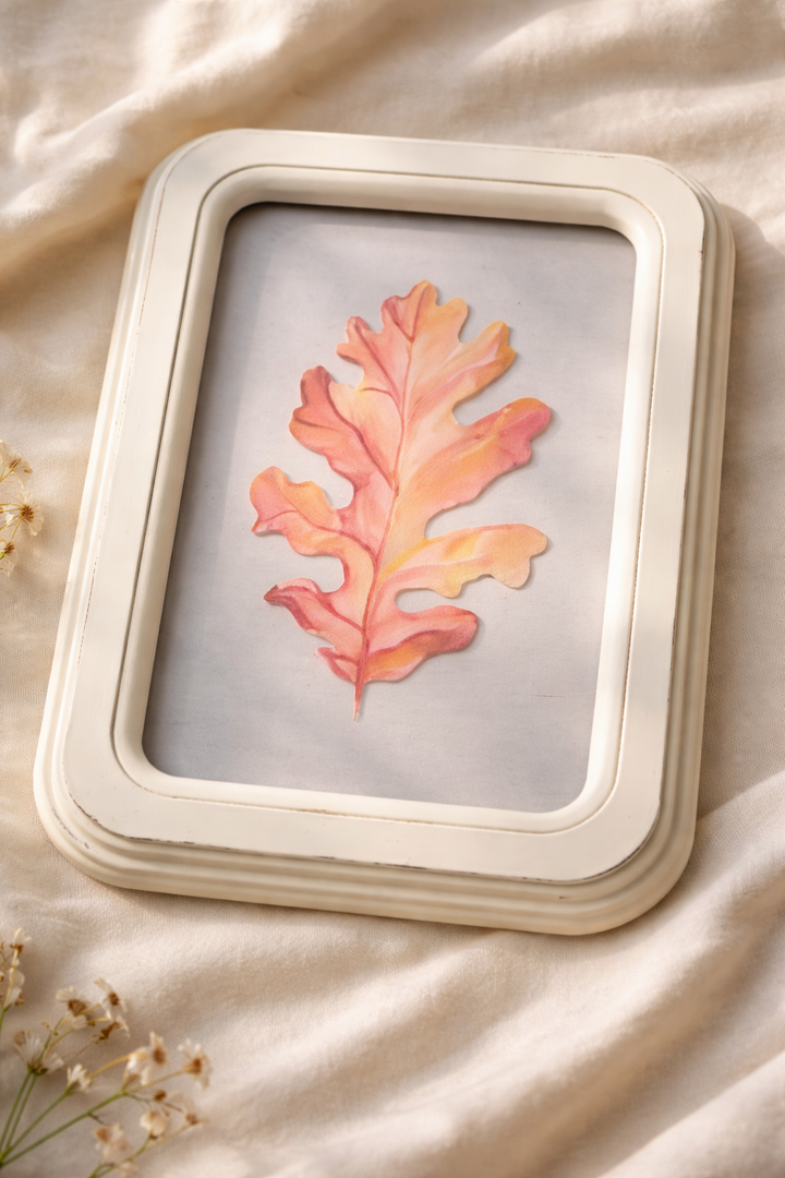 11.8 In Clear Wall Sign Leaf, Red