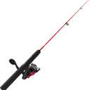 Zebco Dock Demon Spinning Reel or Spincast Reel and Fishing Rod Combo, 30-Inch Durable Fiberglass Rod, QuickSet Anti-Reverse Fishing Reel, 10