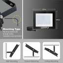 2 Pack LED Flood Lights Outdoor,200W 20000LM Super Bright Work Light with Plug, IP66 Waterproof Security Lights, 6500K Portable Floodlights for Patio, House, Garage