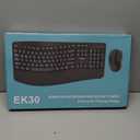 Wireless Keyboard and Mouse Combo,2.4G Full Size Wave Keys Ergonomic Keyboard with Wrist Rest for Natural Typing, 3 DPI Adjustable Ergonomic Silent Mouse for Computer/Laptop/Windows/Mac (Gray)