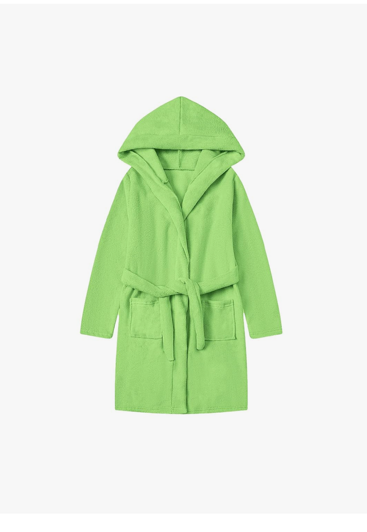 Umeyda Boys Girls Hooded Bathrobe Soft Towel Robe Kids Terry Cloth Spa Robes Sleepwear, Size 120