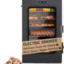 EAST OAK 30" Electric Smoker for Outdoors | Built-in Meat Probe & Clear Viewing Window | Side Chip Loader for 6x Longer Uninterrupted Smoking | 725 sq in Cooking Area for Bigger Batches, Night Blue