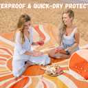 AlphaBeing Beach Blanket Waterproof Sandproof, Extra Large Beach Mat for 1–8 Adults, Oversized Picnic Blanket with 4 Stakes & Storage Bag, Essential Beach Gear for Travel