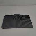 Silicone Drying Mat for Kitchen Counter,18"12" & 14.6"11" Silicone Dish Drying Mat with Board Drain,Rubber Kitchen Counter Dry Matt for Dishes Drying Rack(18"12"gray)