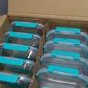 M MCIRCO 10-Pack 22 Oz Glass Meal Prep Containers with Lids - Microwave, Oven, Freezer & Dishwasher Safe - Green