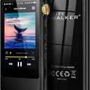 HIFI WALKER H20 Pro Hi-Res Music Player with Bluetooth, Digital Audio Player with 3.2" Touchscreen, Dual DAC, 3.5mm & 4.4mm Balanced Output, USB DAC, 64GB Micro SD Card Included (Black)