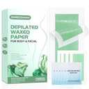 72PCS Wax Strips for Hair Removal - Facial Hair Removal for Women - Waxing Kit for Women, Face, Body, Arms, Legs, Chest, Back