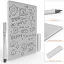 Magnetic Writing Board 11.85”x 8.4” Reusable Memo Pad Board with Pen & Eraser, ABS Frame Dry Erase Board for Working Studying Meeting, Portable Handwriting Board Kit