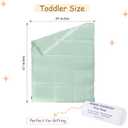 ZPECC Toddler Down Alternative Comforter, 39x47 Hypoallergenic Baby Blanket Quilt, Soft Breathable Lightweight All Season Kids Duvet Insert for Crib Stroller Cot Daycare, Green Stripe