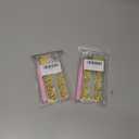 2 x 3D Alloy Nail Art Studs Nail Charms, Gold Hollow Star Moon Metal Nail Rivets Crystal Rhinestones Gems Jewelry DIY Crafts Manicure Decorations with Pick Up Tweezers