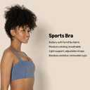 Amazon Essentials Women's Active FormFlex Buttery Soft Light Support Bandeau Sports Bra with Adjustable Straps (Large)