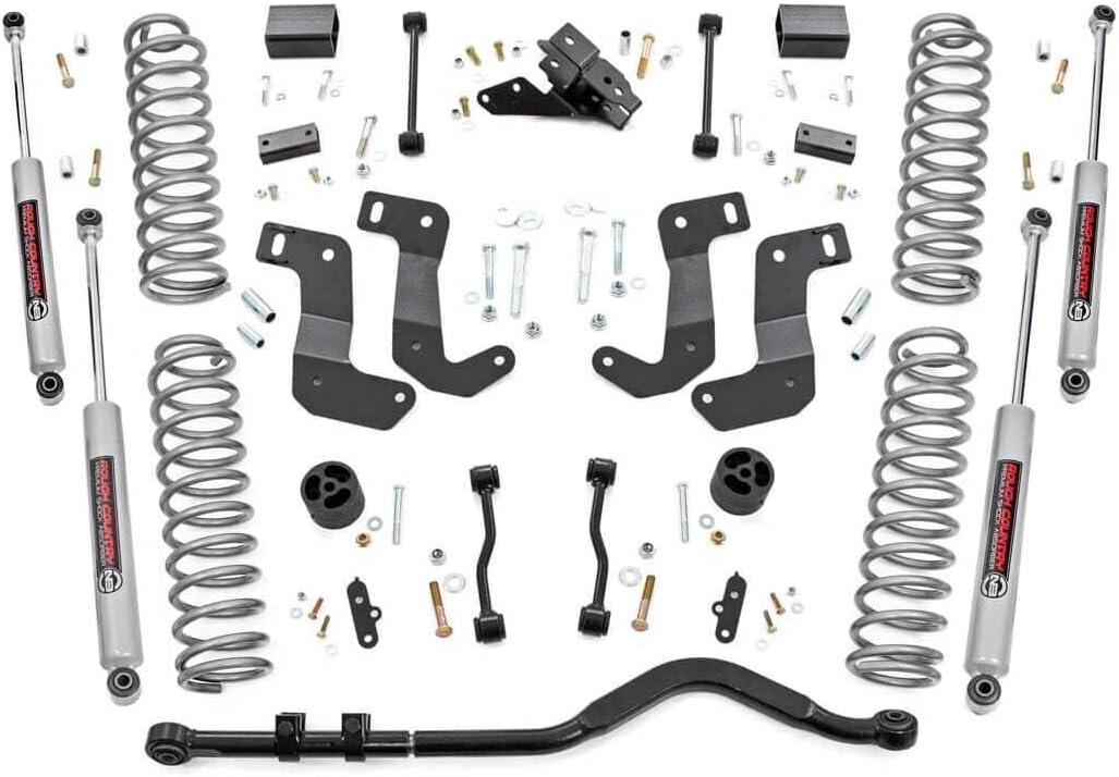 Rough Country 3.5" Lift Kit w/ N3 Shocks for Jeep Wrangler Unlimited JL (2018-2023) 4-Door - Fits up to 35" Tires