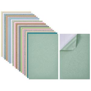 GOMAKERER 18 Sheets Dollhouse Wallpaper, Mixed Colors Plastic Dollhouse Floorboards Miniatures Dollhouse Decoration Accessories for Living Room Bedroom in Doll Houses Decoration, 7.95×11.81 Inch