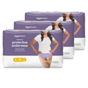 Amazon Basics Incontinence Underwear for Women, Protective, Disposable, Postpartum, Maximum Absorbency, Small, Lavender, 72 Count (3 Packs of 24)