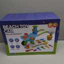 Beach Water Sand Toys for Kids - Beach Toy Trolley Car with Shovel Tool Kit, Beach Bucket & Animal Molds - Summer Outdoor Gift Sensory Sand Toys for Boys Girls Toddlers 3-5