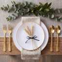 KIRE 400PCS Gold Plastic Spoons and Forks Disposable - Gold Plastic Silverware Set Disposable - 200 Forks and 200 Spoons for Wedding, Birthday, Party