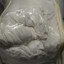 8 Pack Ivory Spandex Round Tablecloths for 72 inch Table, Wrinkle Free 132inch Stretchy Fitted Table Cloths 6ft Round Tablecovers with Skirt for Wedding Birthday Parties Banquet Events