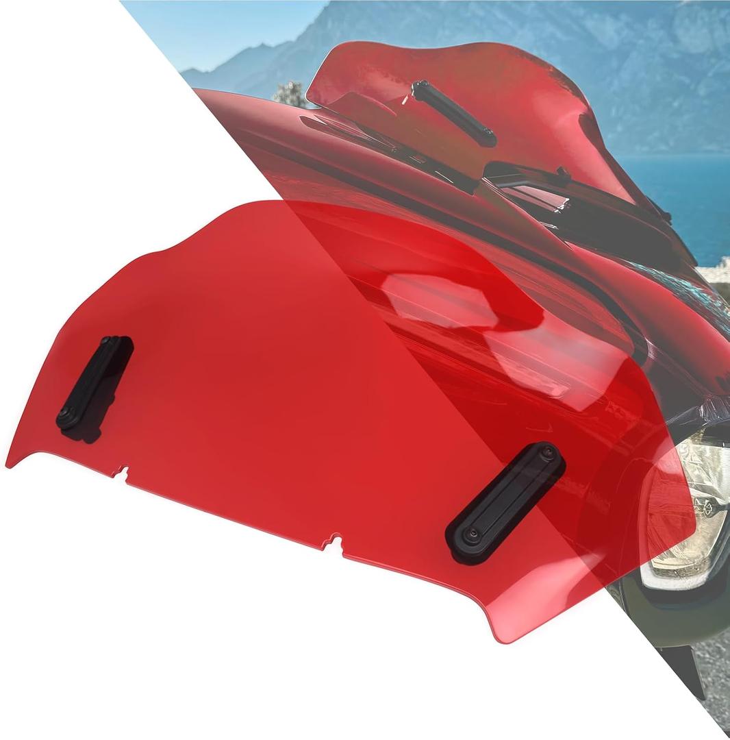 Motorcycle Windshields Windscreen Wind Splitter Fit for Harley CVO Street Glide Ultra FLHRXSE FLHX FLHXU 2023.5-2025 (Red)