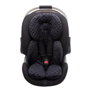 Pro Goleem Infant Car Seat Insert, Baby Head Neck Body Support, Soft Minky Newborn Car Seat Strap Pads, 2-in-1 Reversible, Boys and Girls, Black
