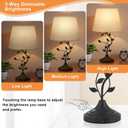 Kakanuo Table Lamp for Bedside, Lamp for Living Room with USB-A and USB-C Charging Ports, Traditional Tall Bedroom Lamp for End Table