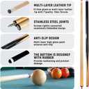 95pcs Pool Table Accessories Set - Balls, Triangle, Rack, Cue, Chalk, Tips, Stickers, Cloth, Brush & Cleaner Set