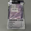 Case for iPhone 13 Pro Max,Cute Sparkle Lens Protector Laser Feather Pattern Full CameraProtection Anti-Drop Frame Electroplated Button Stylish TPUProtective Case-TaroPurple