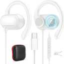 USB Type C Headphone Open Ear Adjustable Over Ear Hook Headset Corded Earphone Laptop Wired Earbuds for iPhone 17 Pro Max 16 16e 15/Samsung A17 A16 S25 S24 S23 for iPad A16/Pixel 10 9a