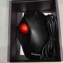 SABLUTE MAM2 Wireless Trackball Mouse, Rechargeable Ergonomic Mouse with Thumb Control for 3 Devices (Bluetooth and USB), 5-Level DPI, Silent Click, Compatible PC Laptop Mac iPad, Easy Clean