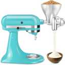 Grain Mill Attachment for Kitchenaid Stand Mixer, Kitchen Aid Accessories and Attachments Flour Mill, Mixer Attachment Wheat Grinder Fit for Grinding Wheat, Corn, Oats, Buckwheat and Other Cereals (Slive)