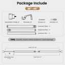 WIN4ALL Black Curtain Rods for Windows 66 to 120 inch, 5/8 Inch Decorative Curtain Rod Adjustable by Splicing (Matte Black,30"-120”)