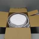 Plug in Pendant Light, 15FT White Cord Hanging Lights with Plug in Cord, Hanging Light with On/Off Switch, Double Linen Shade Fabric Design, Pendant Llight Fixture for Bedroom Living Room Restaurant