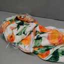 Peach Blanket 50×60 Inch,Elegant Watercolor Fruit Lightweight Flannel Throw with Green Leaves on White Background,Summer Farmhouse Home Picnic Decor,Gifts for Girls,Women