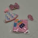 ADOGGYGO Dog Birthday Party Supplies, Pink Girl Dog Birthday Bandana Hat Numbers Bow Set for Medium Large Dogs (Large)